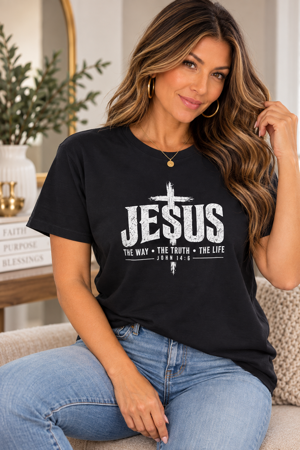 Jesus The Way, The Truth & The Life Christian T-Shirt | John 14:6
