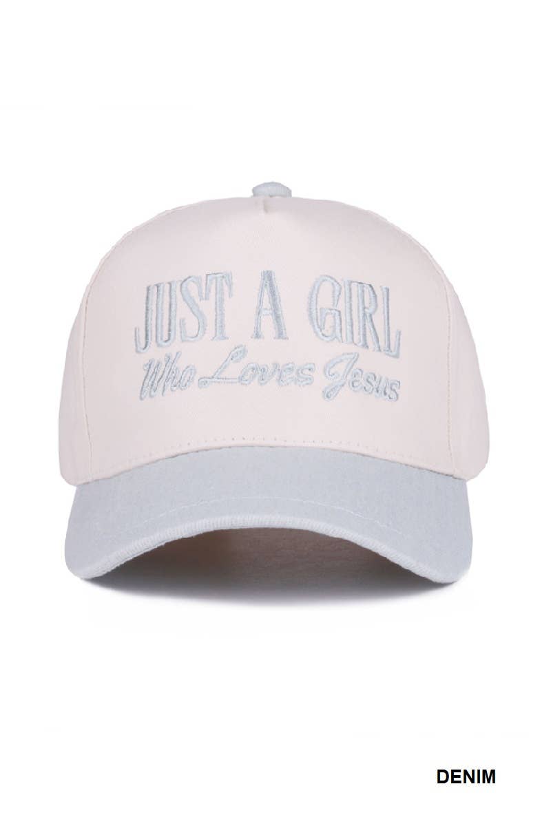 Just a Girl Who Loves Jesus Two-Tone Christian Cap