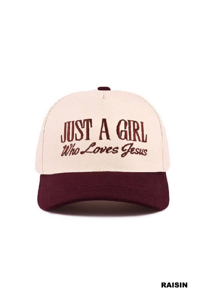 Just a Girl Who Loves Jesus Two-Tone Christian Cap