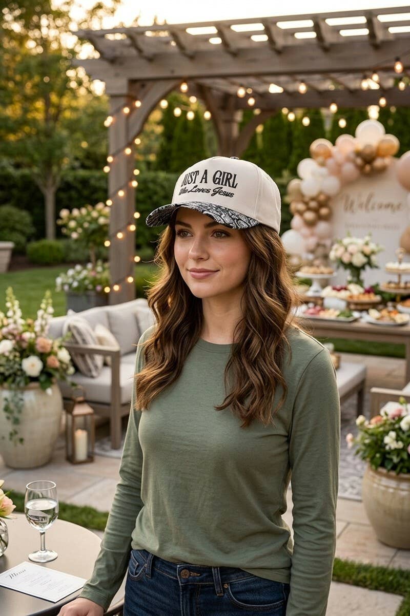 Just a Girl Who Loves Jesus Two-Tone Christian Cap