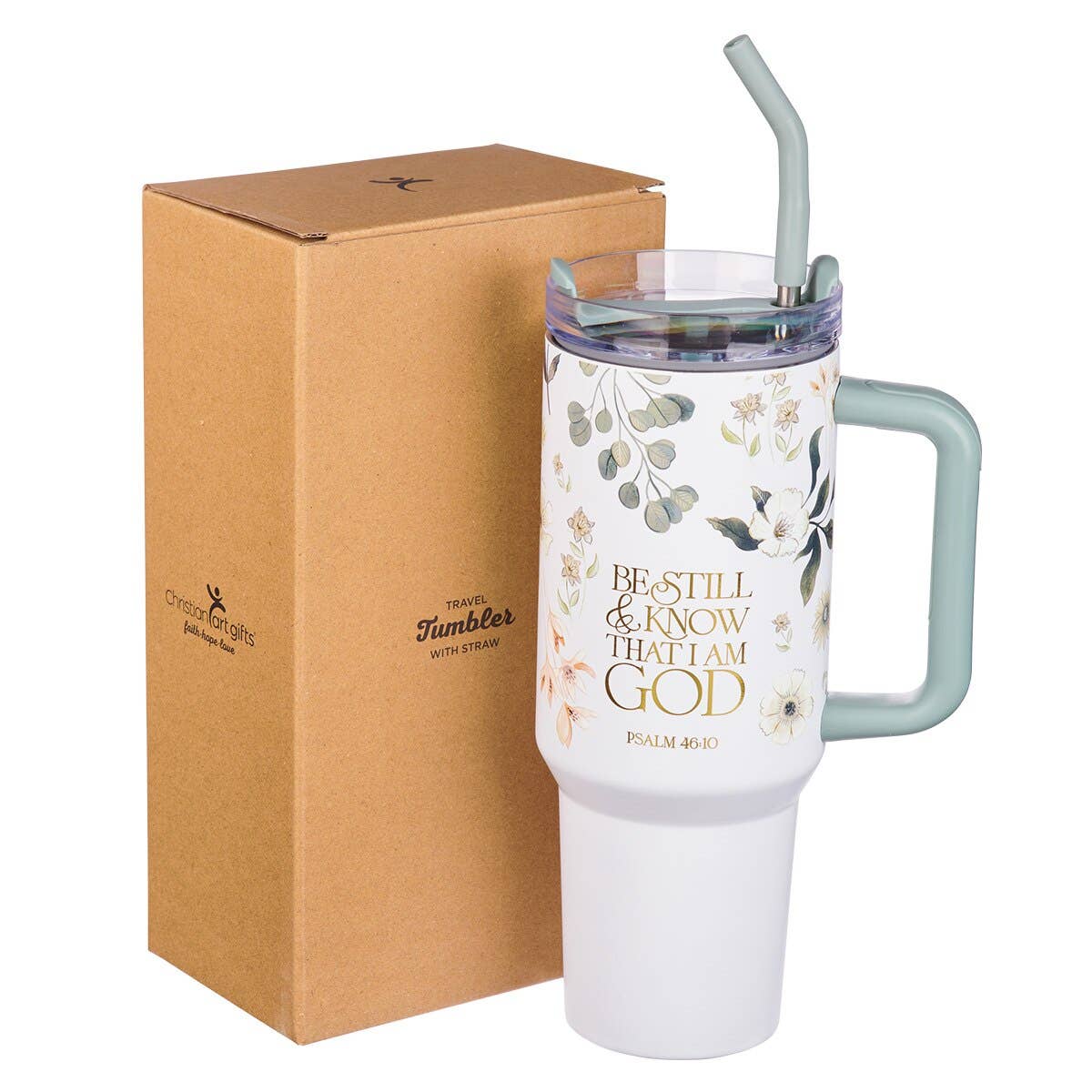 Be Still & Know Christian Tumbler – Psalm 46:10, 40 oz
