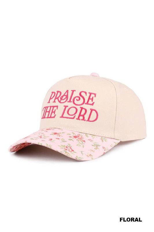 Praise The Lord Christian Hat for Women – Floral Pink