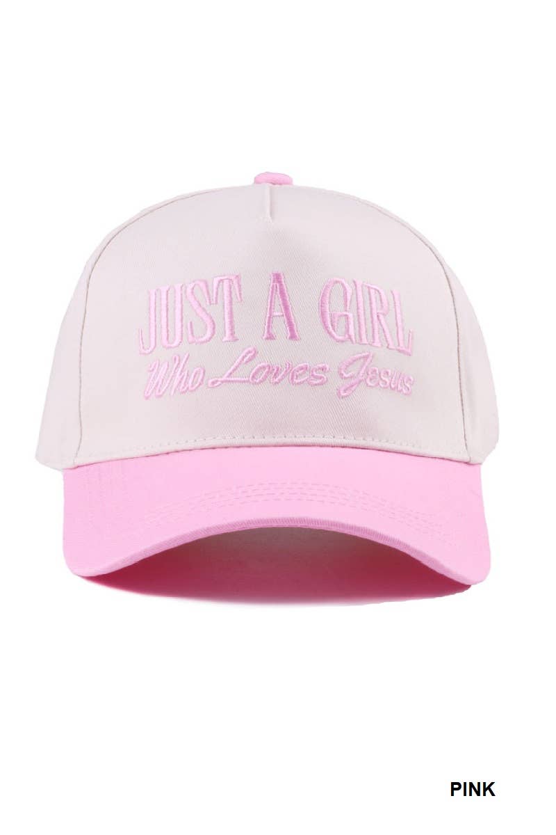 Just a Girl Who Loves Jesus Two-Tone Christian Cap