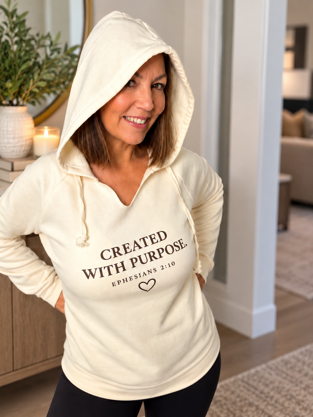 Created with Purpose Women’s Christian Hoodie