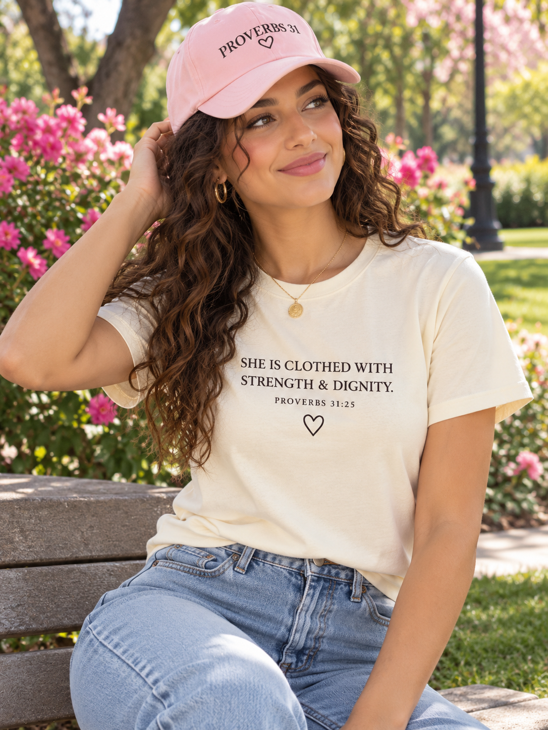 She Is Clothed With Strength & Dignity T-Shirt | Proverbs 31:25
