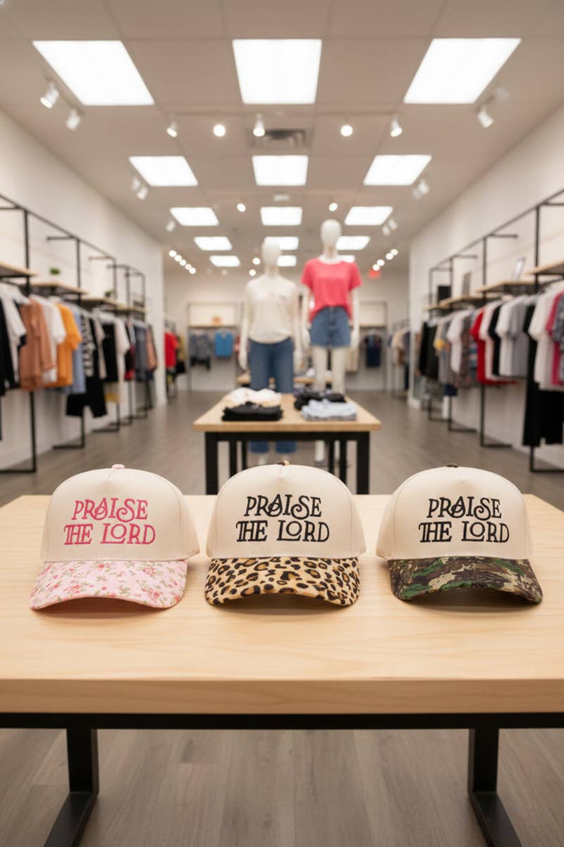 Praise The Lord Two Tone Cotton Hat Dark Forest/Pink