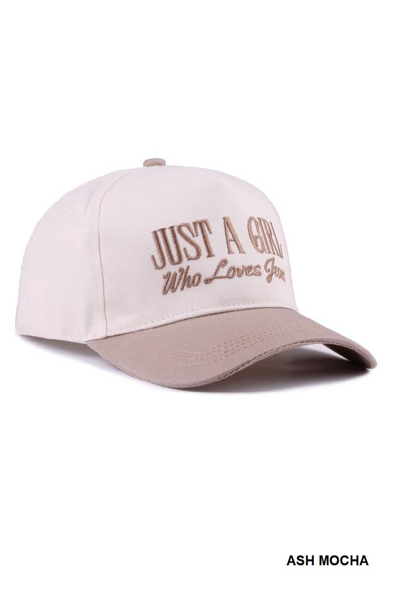 Just a Girl Who Loves Jesus Two-Tone Christian Cap