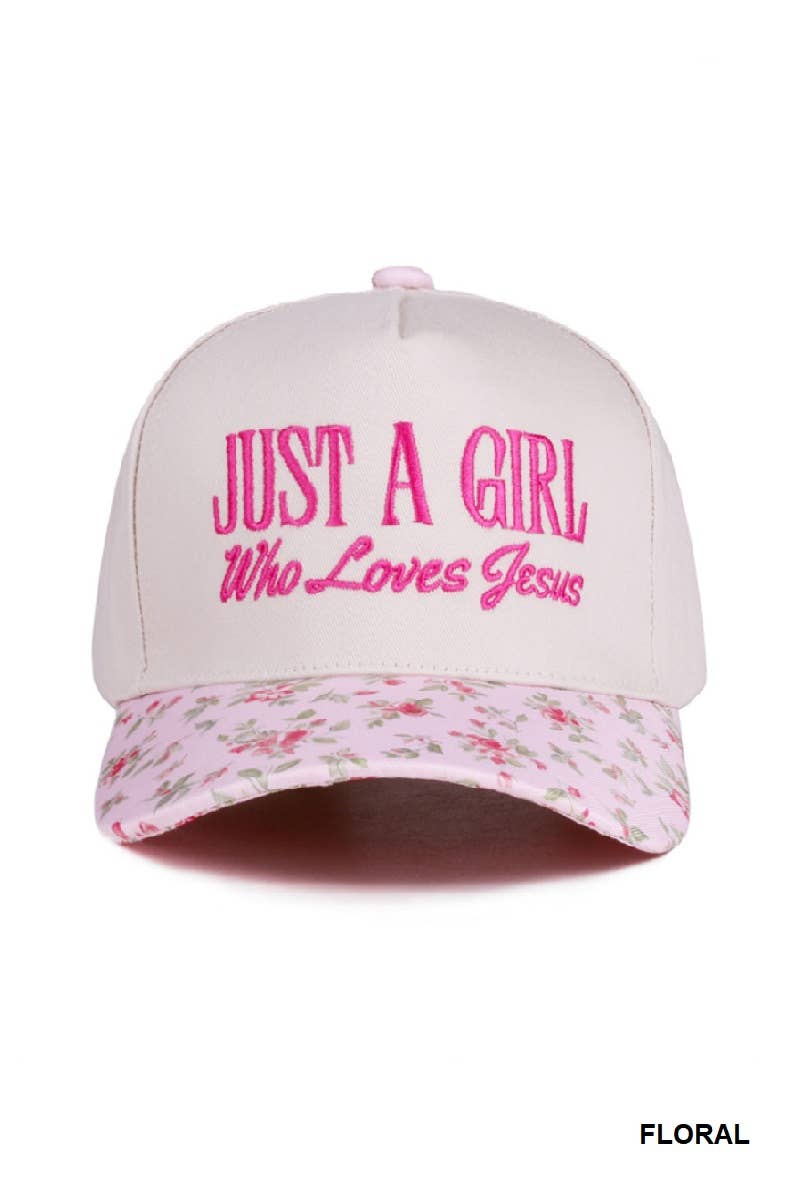 Just a Girl Who Loves Jesus Two-Tone Christian Cap