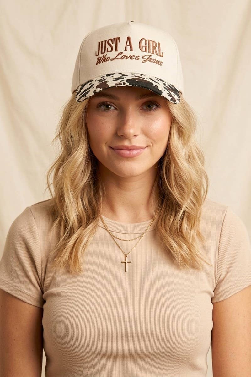 Just a Girl Who Loves Jesus Two-Tone Christian Cap