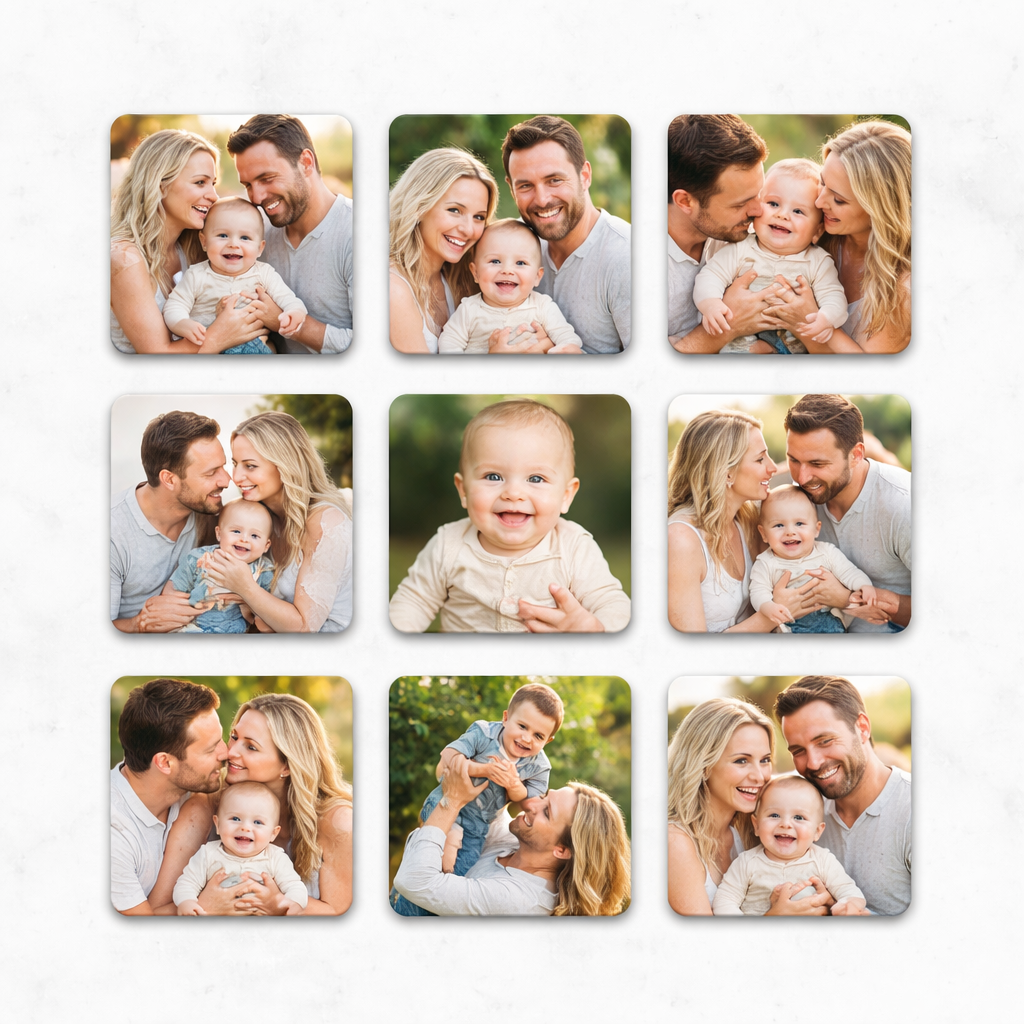 Personalized Custom Photo Magnets  – 2x2 Memory Keepsakes